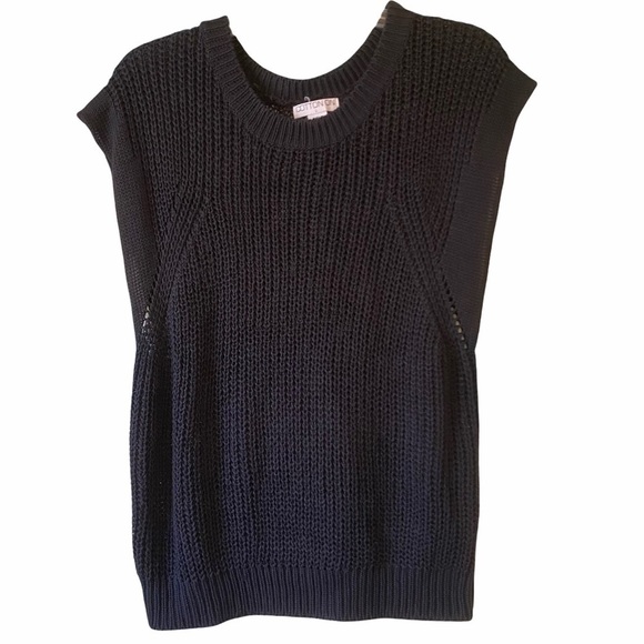 Cotton On Knit Sleeveless Sweater Navy Blue Sz Large - Picture 1 of 8
